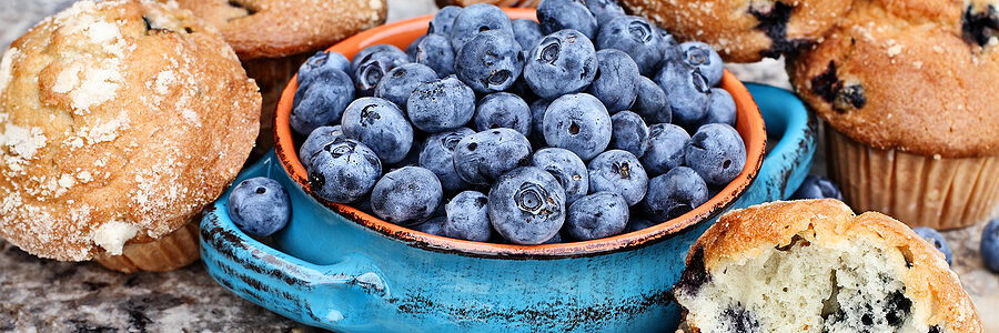 heart healthy blueberry muffins