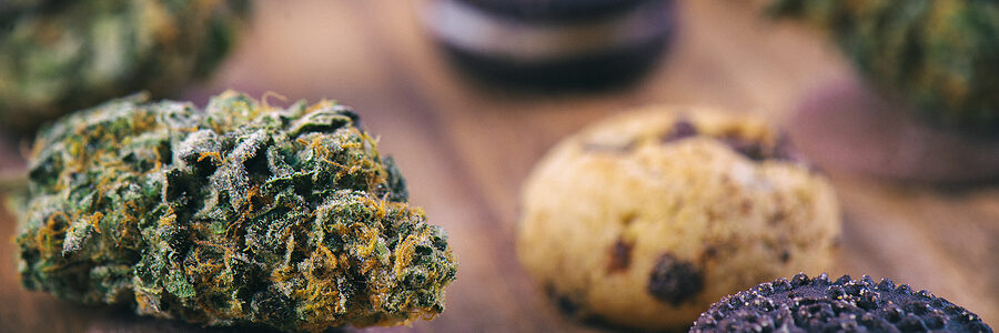cookies with a cannabis on top