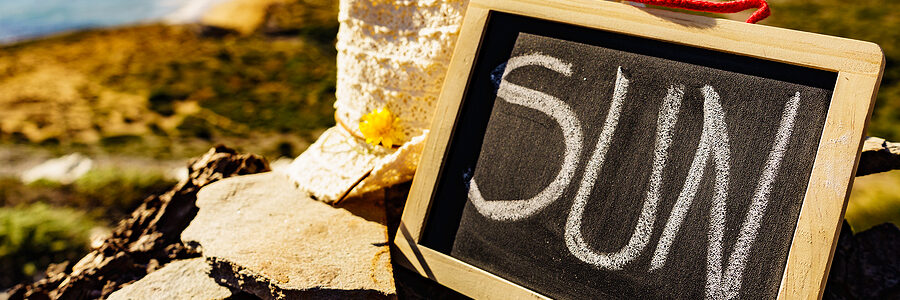 Black Board With Word Sun
