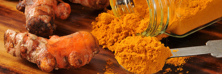 Fresh Turmeric powder and root