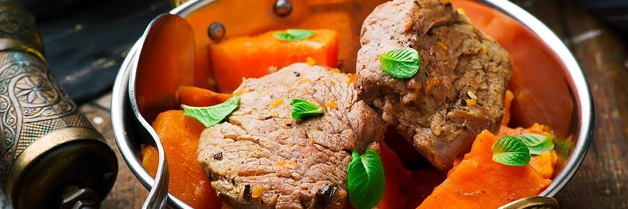 Tasty Pork roast with sweet potatoes