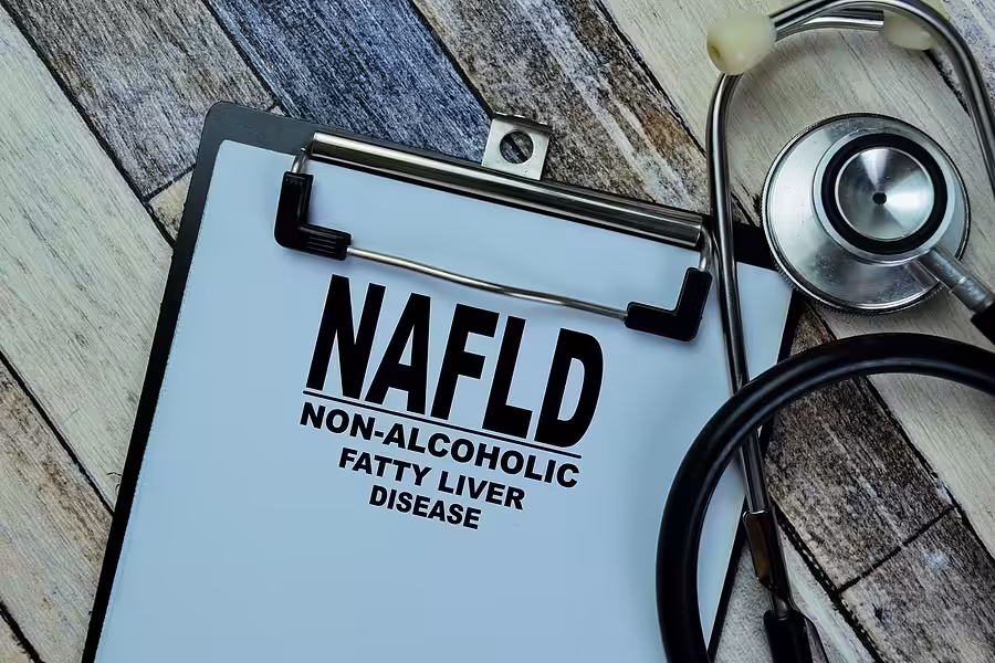 Non-Alcoholic Fatty Liver Disease on Paper attached to Clip Board